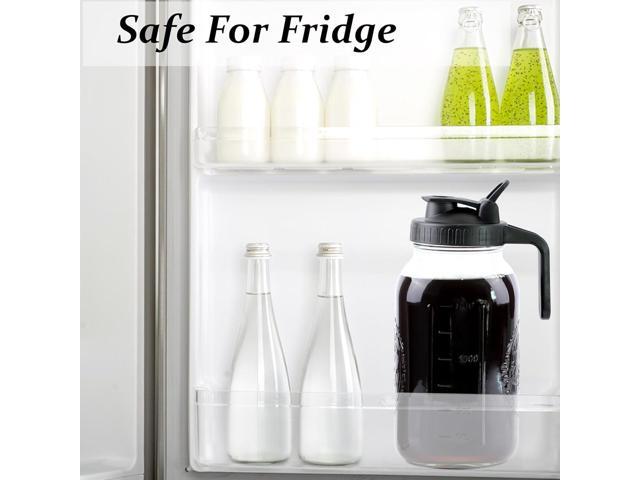 Cold Brew Coffee Maker 64 Oz Mason Jar Iced Coffee Maker 2 Set Half Gallon Glass Pitcher With Pour Spout Lids 2 Quart Wide Mouth Cold Brew Pitcher...