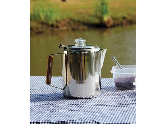 Texsport 9 Cup Stainless Steel Percolator Coffee Maker for Outdoor Camping