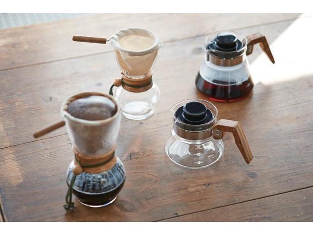 Hario Woodneck Drip Pot, 480ml, Olive Wood