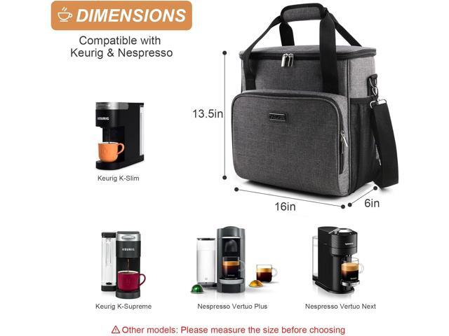 BAGLHER Coffee Maker Travel Bag Compatible with Keurig K-Slim, Keurig K-Supreme or Other Accessories, Portable Coffee Maker Case with Shoulder...