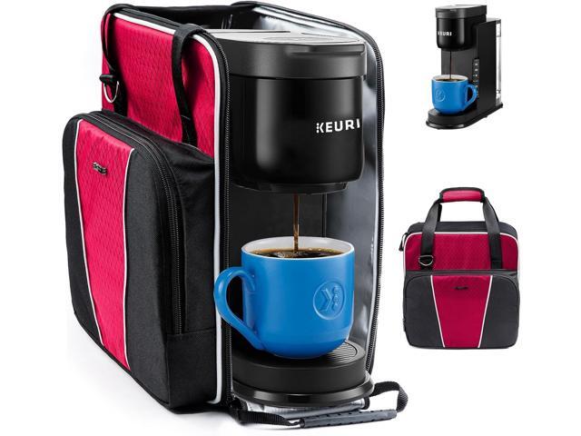 BAGSPRITE Coffee Maker Travel Bag Compatible with Keurig K-Express Coffee Maker, K-Iced Single Serve Coffee Brewer Carrying Case with Multiple...