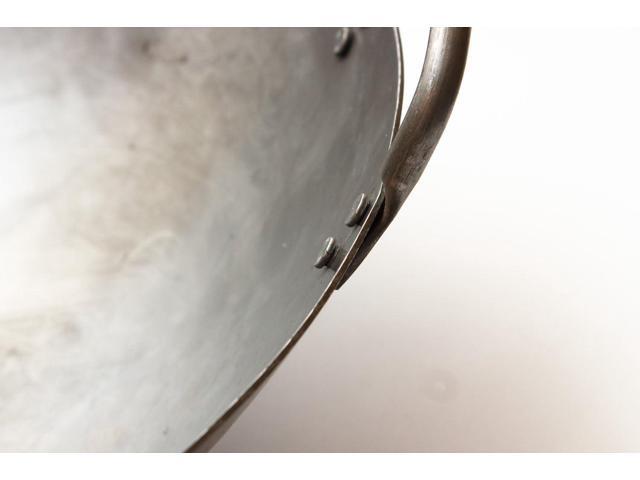 Craft Wok Big 16 Inch Heavy Canton Style Hand Hammered Carbon Steel Wok (Round Bottom) / 731W87