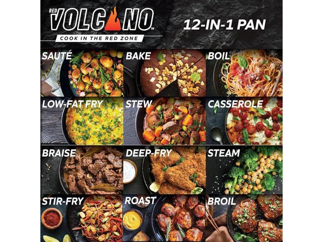 Textured Ceramic Nonstick, 11' Flat Bottom Wok Stir-Fry Pan with Lid for High Heat Cooking, Oven & Broiler Safe to 600 Degrees, Dishwasher Safe,...