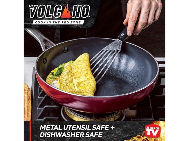Textured Ceramic Nonstick, 11' Flat Bottom Wok Stir-Fry Pan with Lid for High Heat Cooking, Oven & Broiler Safe to 600 Degrees, Dishwasher Safe,...