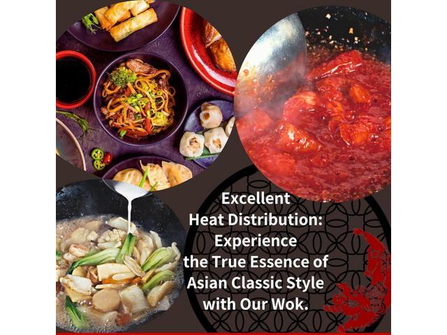 Kanda Iron Beijing Wok - Lightweight and Durable - Perfect for Authentic Japanese Cooking - 14.2 inch 36cm