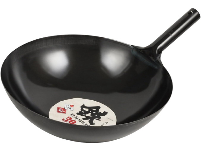 Pearl Metal HB-4218 Wok, Black, 15.4 inches (39 cm), Iron Beijing Pot
