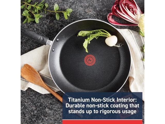 T-fal Experience Non Stick Fry Pan w/Lid 10 Inch, Induction, Oven Broiler Safe 400F, Compatible with All Cooktops, Cookware, Deep Frying Pan,...
