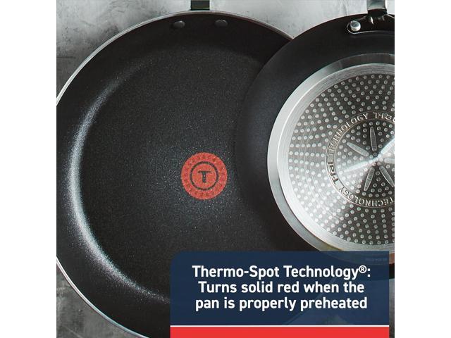 T-fal Experience Non Stick Fry Pan w/Lid 10 Inch, Induction, Oven Broiler Safe 400F, Compatible with All Cooktops, Cookware, Deep Frying Pan,...