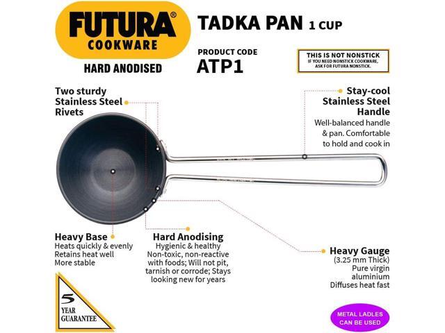 FUTURA Anodised Heating Pan, 1 Cup, Black