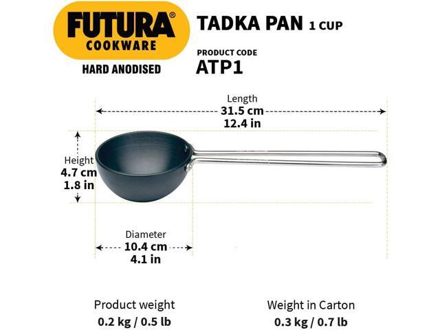 FUTURA Anodised Heating Pan, 1 Cup, Black