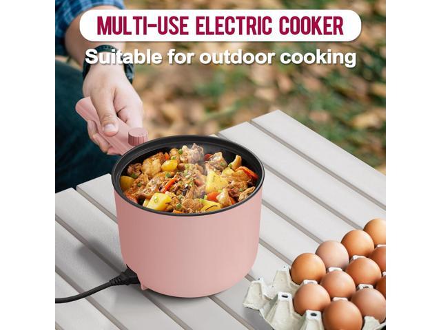 Topwit Hot Pot Electric with Steamer, 1.5L Ramen Cooker, Non-Stick Frying Pan, Electric Pot for Pasta, BPA Free, Electric Cooker with Dual Power...
