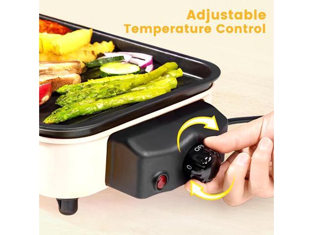 Electric Indoor Grill 1500W, YOHAWJAN 2 in 1 Smokeless Indoor Grills with Non-stick Removable Grill & Griddle Plate, Temperature Control, Portable...