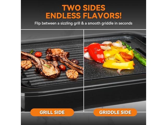 Bakers Friend Indoor Griddle & Grill, Electric Griddle with 2 in 1 Indoor Grill and Griddle Plate Indoor Grill with Removable Plate, Silicone Mold,...