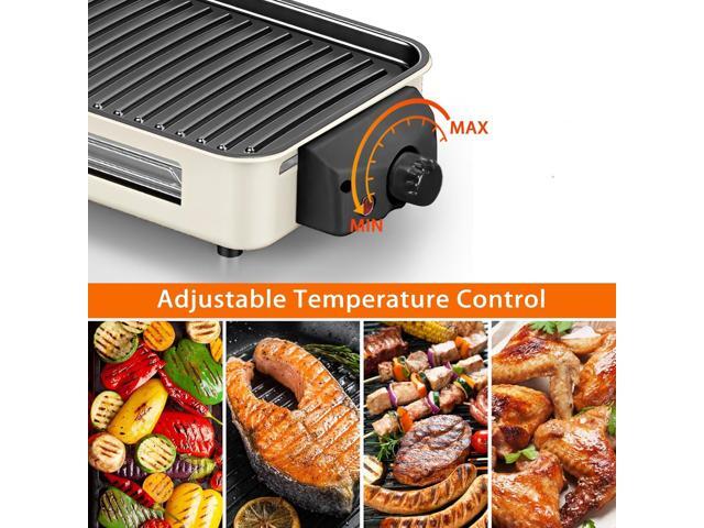 2-in-1 Indoor Smokeless Electric Grill with Raclette Cheese Plates - 1500W Korean BBQ Griddle, 16x9' Nonstick Surface, 3 Raclette Cheese Pans,...