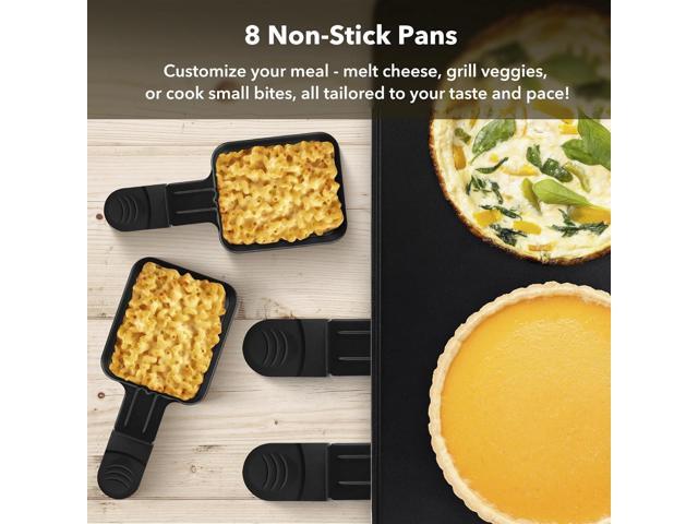 HBN Electric Raclette Table Grill with 8 Warming Trays, 2-in-1 Korean BBQ Grill & Electric Griddle Nonstick, Adjustable Temperature Control,1300W,...