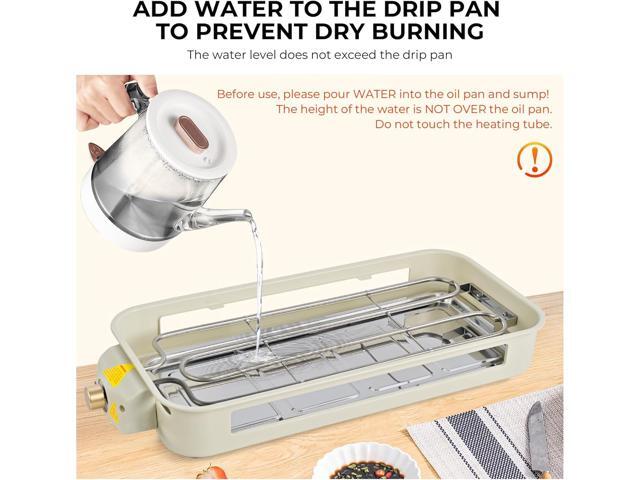 Pukomc Electric Indoor Grill,2 in 1 Indoor Grills for Kitchen with Grill Net & Non-Stick Cooking Removable Plate, Temperature Control, Dishwasher...