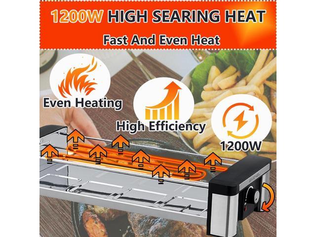 Raclette Grill, Electric Indoor Grill Table Portable, 2 in 1 BBQ Grill with Reversible Non-stick Plate and Stone, 1200W Fast Heating with 8 Cheese...
