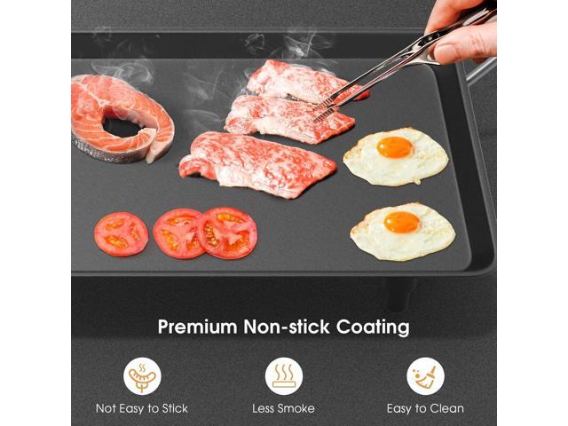 35' Electric Griddle, Extra Large Barbecue Grill W/Nonstick Cooking Surface, 2000W Table Top Grill w/Adjustable Temperature & Drip Tray,...