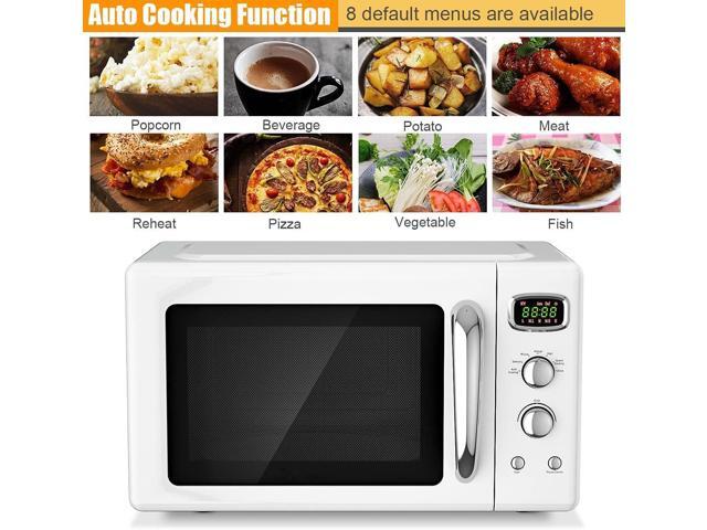 MAT EXPERT 0.9 Cu. ft Compact Microwave Oven, Digital Timing & 5 Micro Power, 25L Small Microwave w/Glass Turntable & 6 Preset Buttons, Delayed...