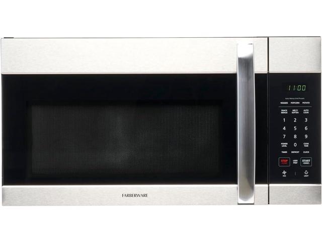 Farberware Over-the-Range Microwave Oven, 1.7 Cu. Ft. - 1000W - Auto Reheat, Multi-Stage Cooking, Melt/Soften Feature, Child Safety Lock, LED...