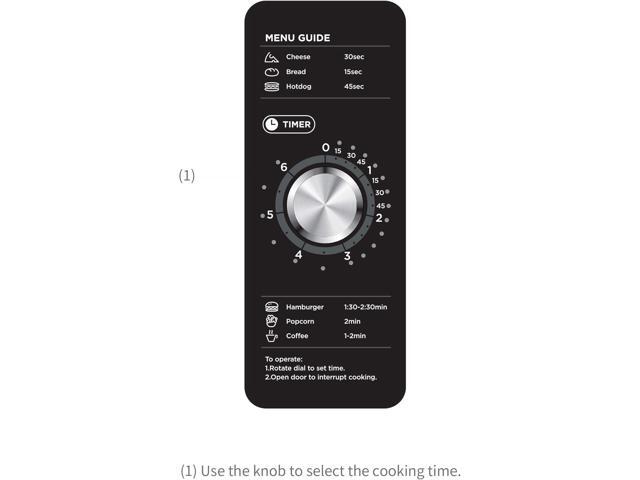Midea Equipment 1025F0A Countertop Commercial Microwave Oven with Dial, 1000W, Stainless Steel.9 CuFt