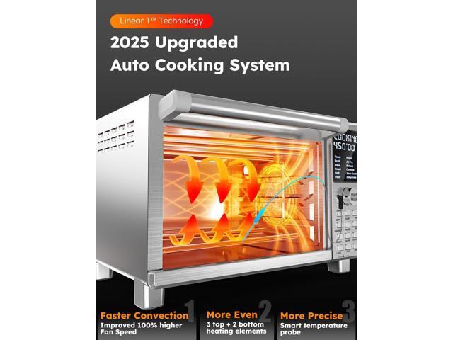 Nuwave Bravo XL Pro Air Fryer Toaster Oven, Improved 100% Super Convection, Quicker & Crispier Results, 100 Presets, Multi-Layer Even Cooking,...
