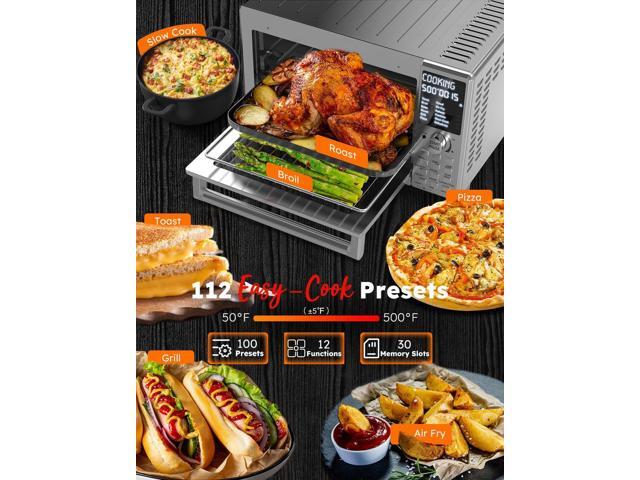 Nuwave Bravo XL Pro Air Fryer Toaster Oven with Grill Combo, 2025 New Ultra-Fast Convection System, 35% Crispier, 2X More Even, 142 Presets,...