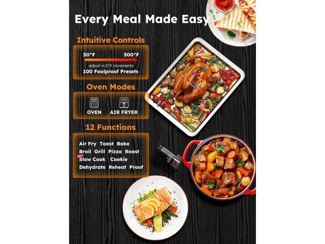 Nuwave Bravo XL Pro Air Fryer Toaster Oven, Improved 100% Super Convection, Quicker & Crispier Results, 100 Presets, Multi-Layer Even Cooking,...