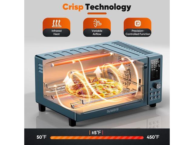 Nuwave Bravo Pro Convection Air Fryer Toaster Oven Combo, 2025 New and Improved, 10-in-1, 50°-450°F Temp Controls, Quick & Even Crisp Technology,...