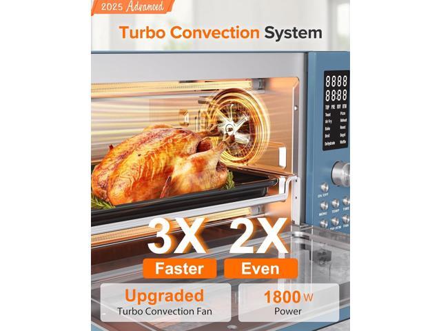 Nuwave Bravo Pro Smart Air Fryer Toaster Oven Combo, Airfryer Convection Oven Countertop, 10-in-1 Functions with Quicker & Even Crisp Technology,...