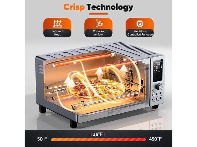 Nuwave Bravo Pro Convection Air Fryer Toaster Oven Combo, 2025 New and Improved, 10-in-1, 50°-450°F Temp Controls, Quick & Even Crisp Technology,...