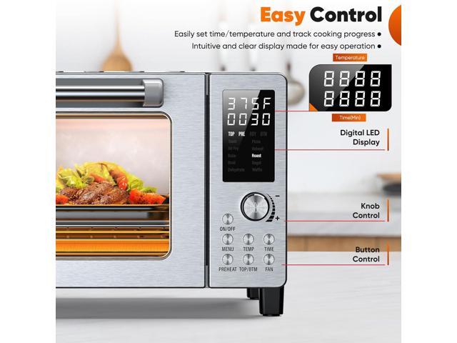 Nuwave Bravo Pro Convection Air Fryer Toaster Oven Combo, 2025 New and Improved, 10-in-1, 50°-450°F Temp Controls, Quick & Even Crisp Technology,...