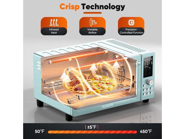 Nuwave Bravo Pro Smart 21QT Toaster Oven Air Fryer Combo, Convection Oven Countertop, 10 functions all in 1, with even & quick crisp technology,...