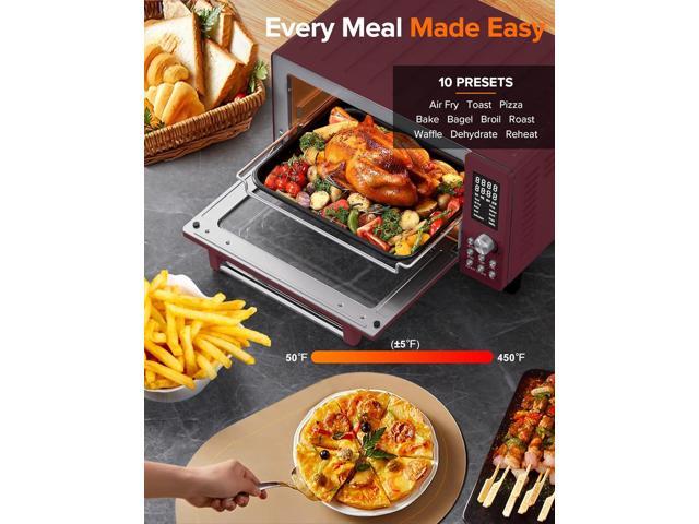 Nuwave Bravo Pro Smart Air Fryer Toaster Oven Combo, 12-in-1 Functions with Quicker & Even Crisp Technology, 1800W, 50-450°F, PFAS-Free, 21QT,...