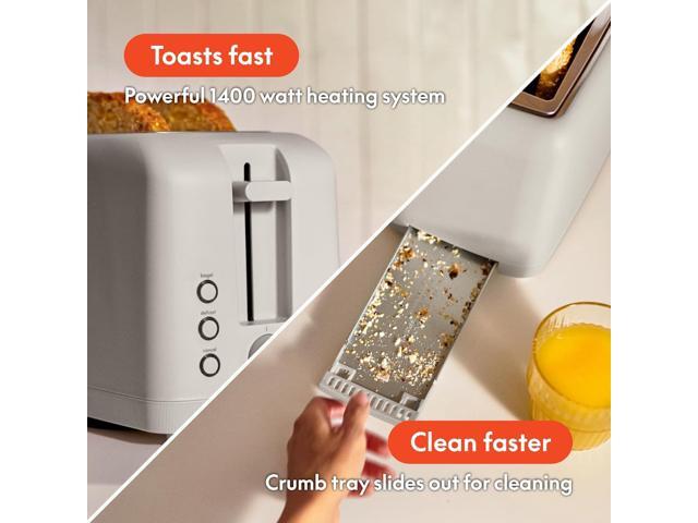 bella 4 Slice Slim Toaster, Fits-anywhere Kitchenware, 6 Setting Shade Control with Reheat & Cancel Buttons, Removable Crumb Tray, 10 Long Slot,...