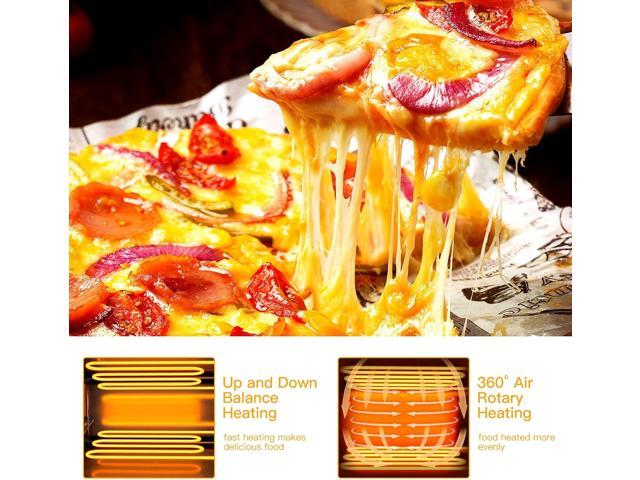Giantex Pizza Bake Oven Kitchen Pizza Toaster Home Commercial Countertop Pizza Maker Stainless Steel Bake Pan with Handle and Removable Pizza Tray