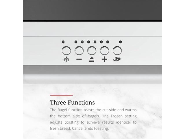 Russell Hobbs 2-Slice Glass Accent Long Toaster, Black & Stainless Steel, TRL9300BKR