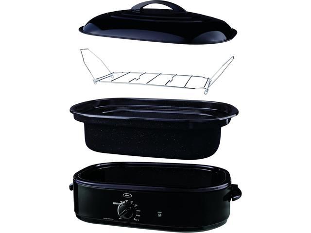 Oster CKSTRS18-BSB-W 18-Quart Roaster Oven with Self-Basting Lid, Black