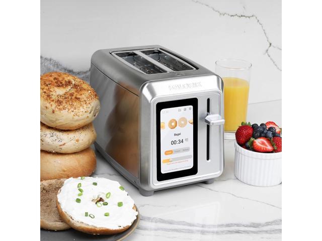 Kalorik Toaster VIVID TOUCH Series 2-Slice with Large High-Resolution Touchscreen and Customizable Cooking Presets by Bread Type, Features Wide...