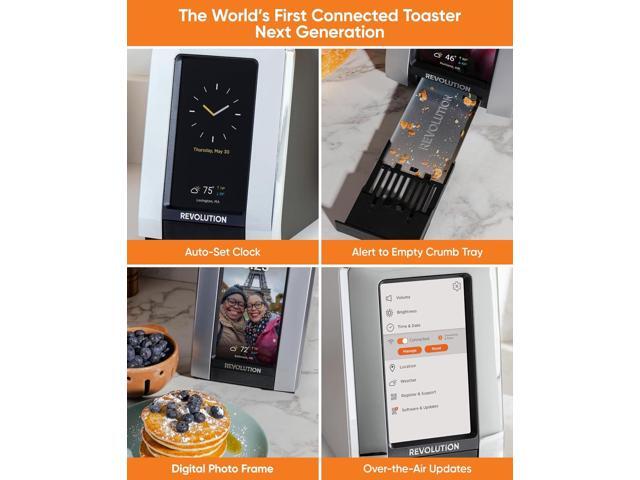 Revolution R180 Connect Plus Smart Toaster Bundle with Toastie Press & Warming Rack Touchscreen, 2-Slice Wide Slot, InstaGLO 2.0 Tech, Digital...