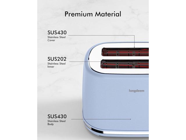 2 Slice Toaster with 1.5' Extra Wide Slots & Removable Crumb Tray 6 Browning Options, Auto Shut Off & Frozen Function, Toast Fruit Bread, Bagel &...