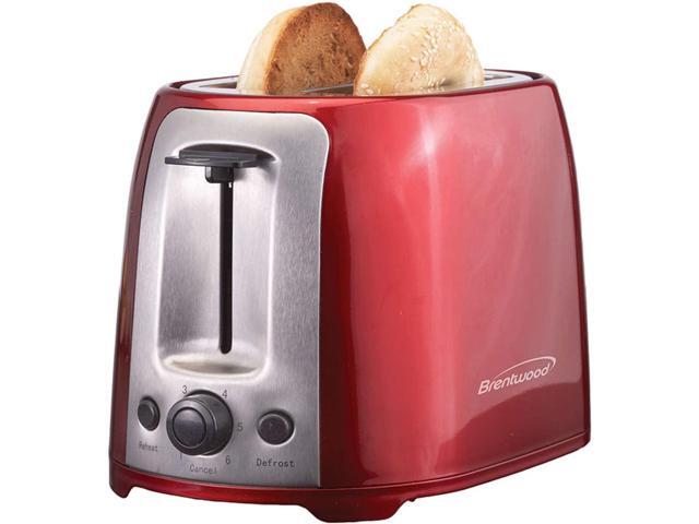 Brentwood TS-292R Cool Touch 2-Slice Extra Wide Slot Toaster, Red