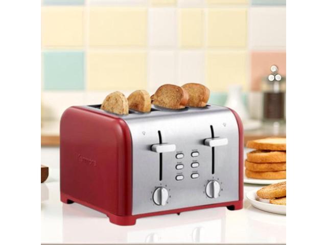 Kenmore Toaster 4 Slice - Extra Wide Slot Countertop Kitchen Appliance, Defrost Function, Grille-Pain, 9 Shade Settings, Compact Design, Easy Clean...