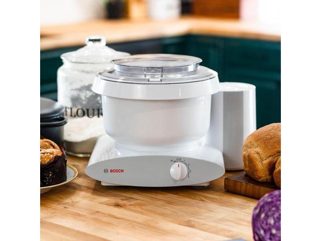 Bosch Universal Plus Stand Mixer 500 Watt, 6.5 Quarts with Wire Whips, Dough Hook & NutriMill Dough Hook Extender Bundle