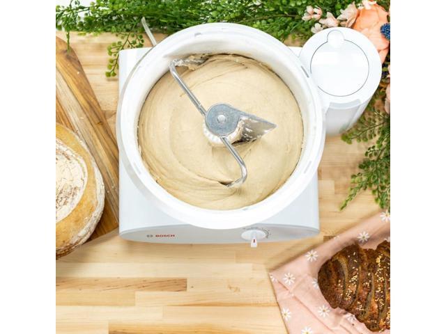 Bosch Universal Plus Stand Mixer 500 Watt, 6.5 Quarts with Wire Whips, Dough Hook & NutriMill Dough Hook Extender Bundle