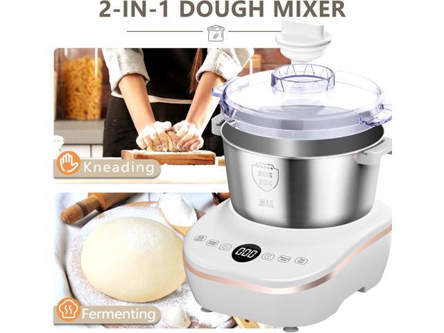 Electric Dough Maker 5Qt with Ferment Function, Dough Mixer with 304 Stainless Steel Bowl, Face-up Touch Panel, for Bread & Pizza