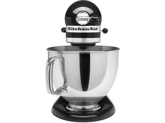 KitchenAid Value Bundle Artisan Series 5 Quart Tilt-Head Stand Mixer with Included Flex Edge Beater, KSM150FEOB, Onyx Black