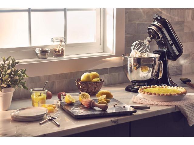 KitchenAid Value Bundle Artisan Series 5 Quart Tilt-Head Stand Mixer with Included Flex Edge Beater, KSM150FEOB, Onyx Black