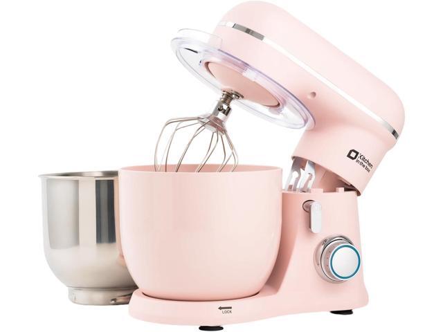 Kitchen in the Box Stand Mixer, 3.5QT Two Bowls Small Kitchen Electric Mixer, 10-Speed Portable Lightweight Matte Finish with Egg Whisk, Dough.