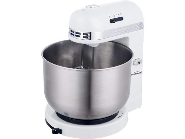 5-Speed Stand Mixer with 3 quart Stainless Steel Mixing Bowl (White)